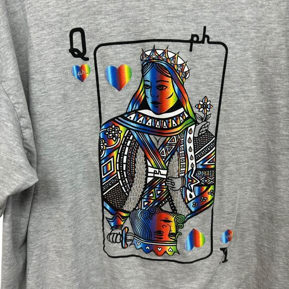 Pridecore Rainbow Graphic Tee Phluid Project All Gender Gray XXL - Picture 2 of 5